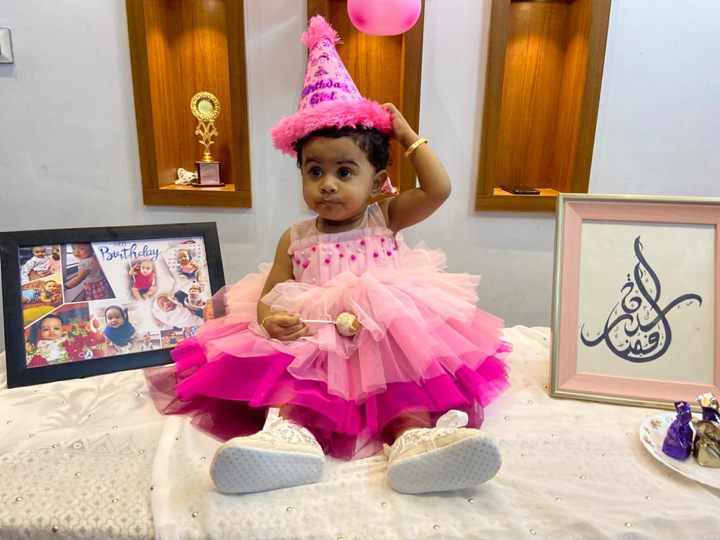 Pink - wine layered frock - Image 6