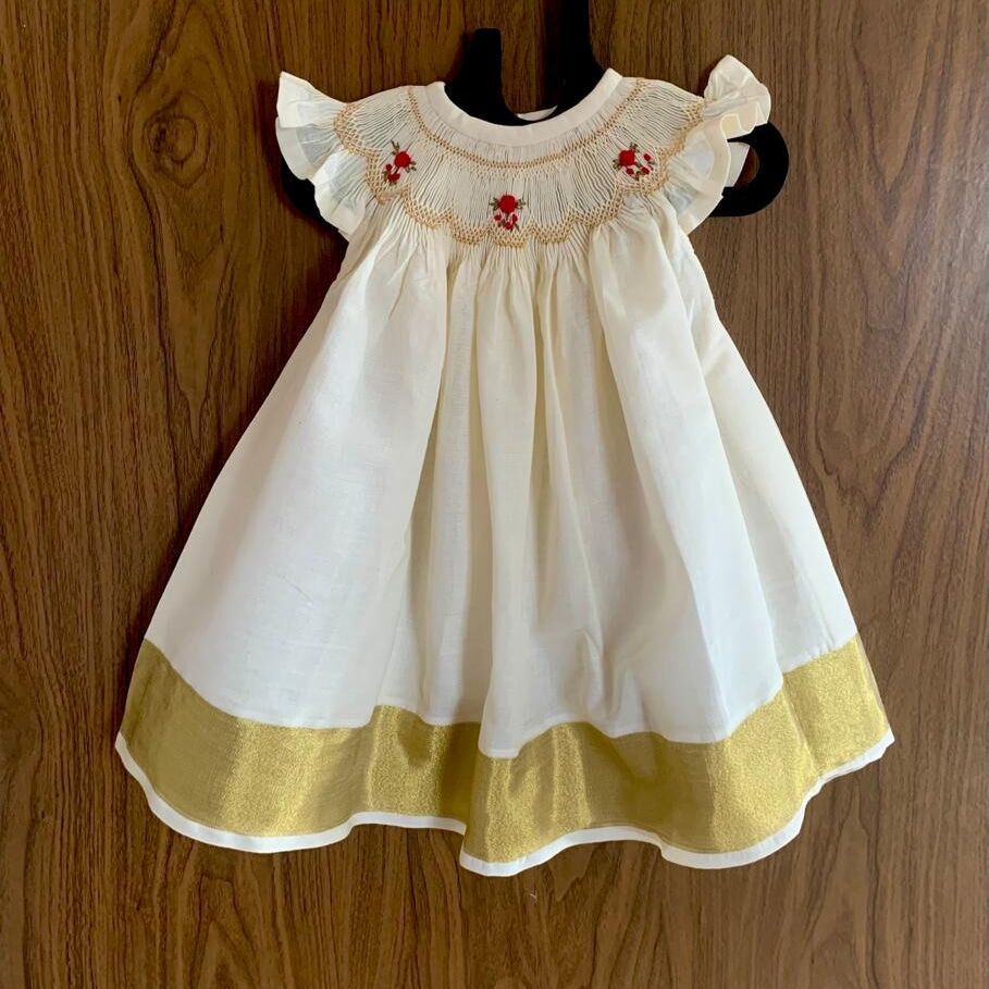 Onam Dress| Onam Girls Frock Ethnic Wear for Girls