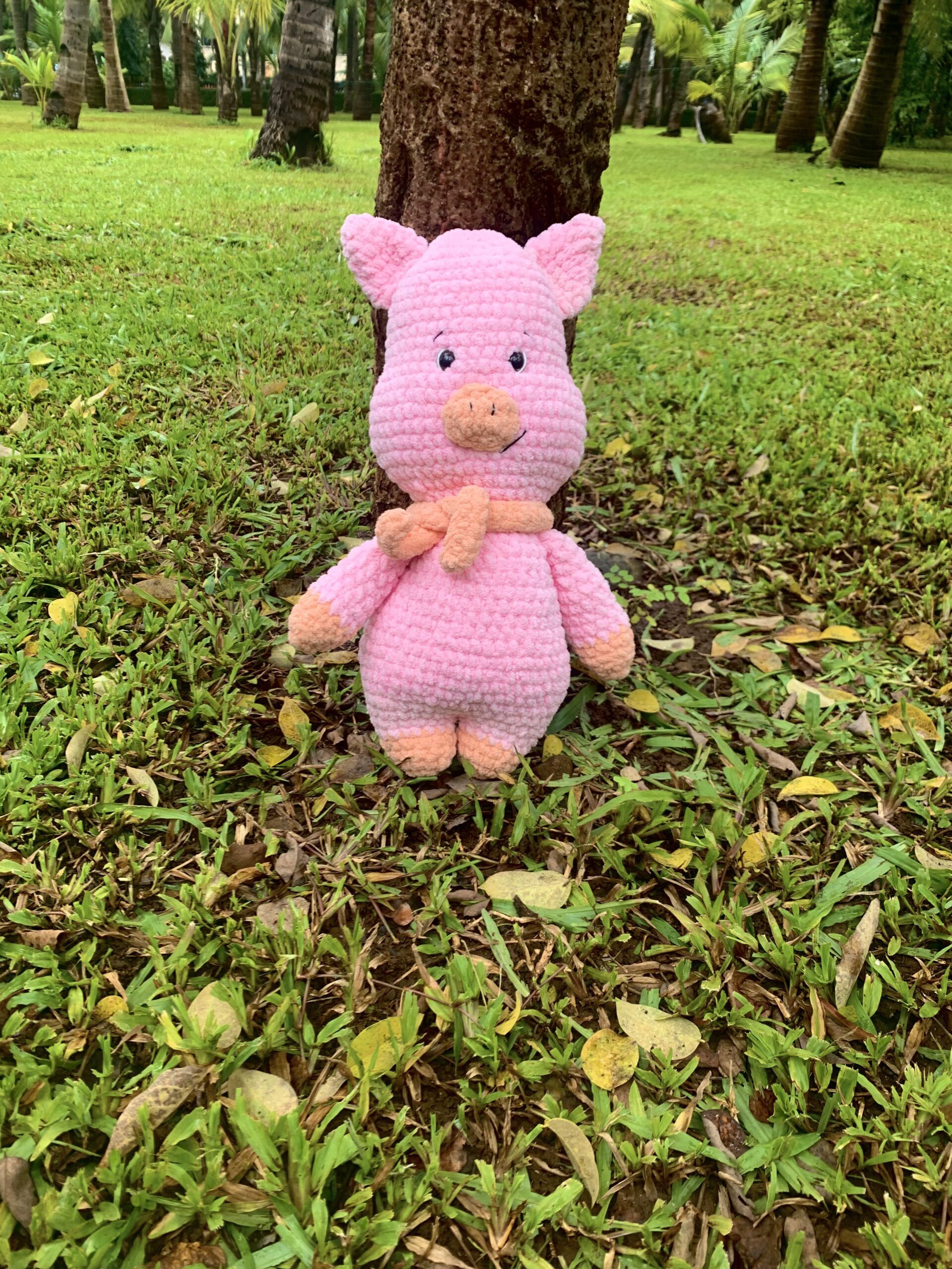 Handmade Crochet Pig Plushie - Cute Stuffed Piglet Animal Toy - Charming gifts for farm animal lovers - Image 2