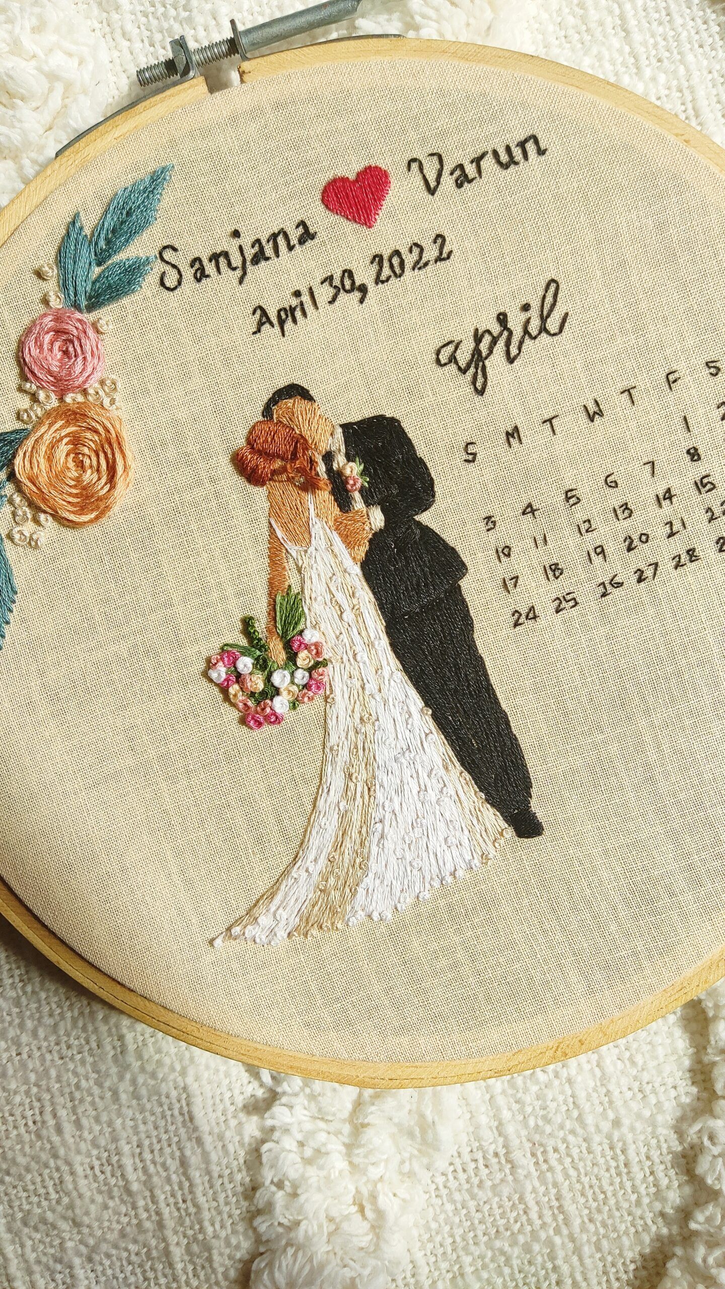 Wedding embroidery hoop - Image 3