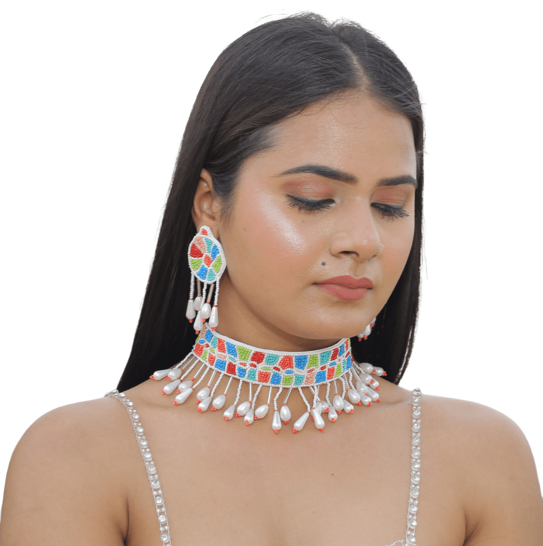 PGYG Multicolour Handmade Designer Jewelry Set For Women And Girl CS010