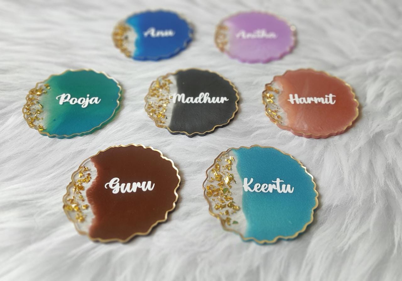 Personalized resin coasters | Custom Name Resin Coasters | Housewarming Gift - Image 3