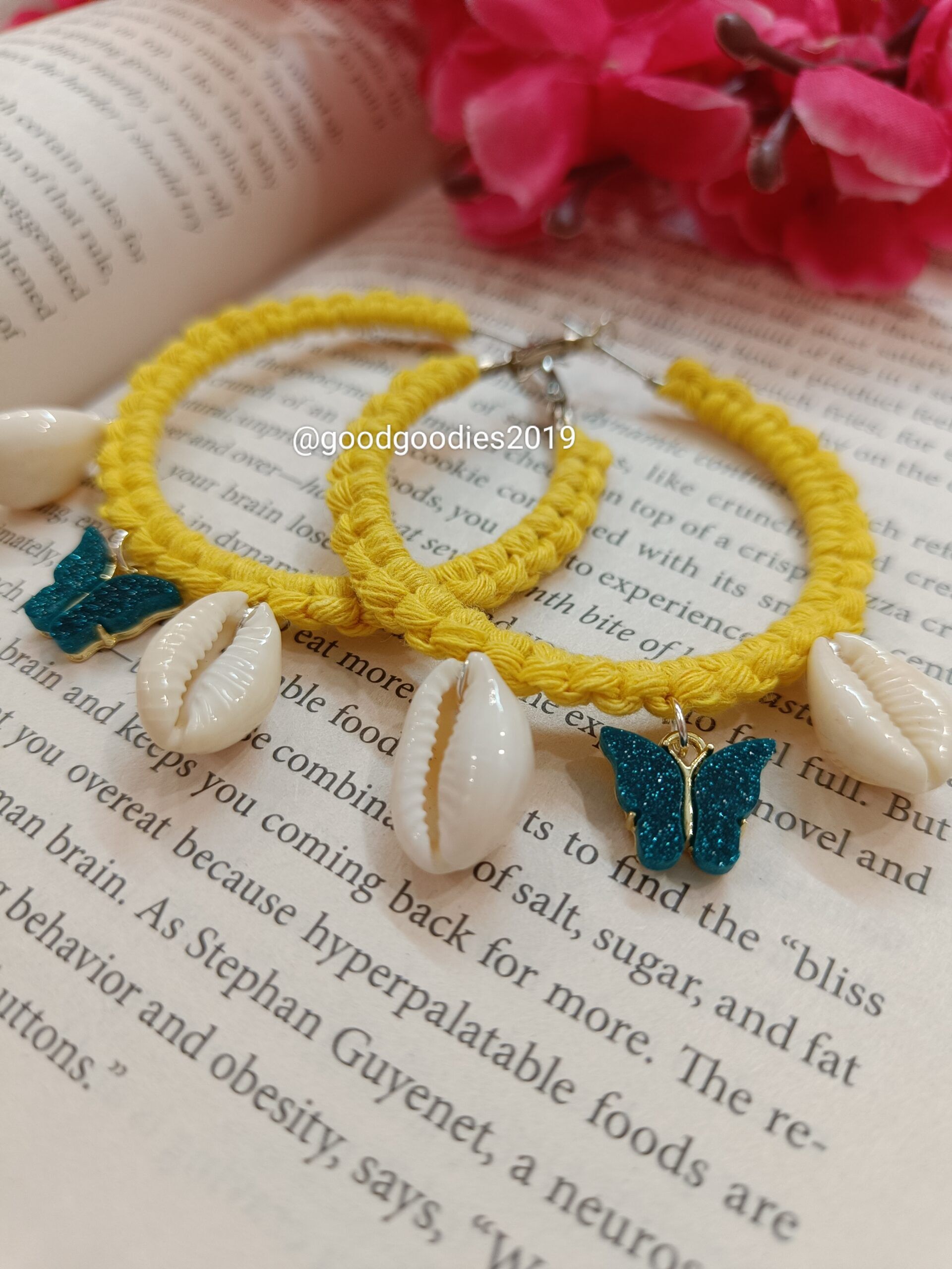 Macrame Jewellery|Round Hoops|Boho Fashion|Trendy|Festive Accessories|Handcrafted - Image 2