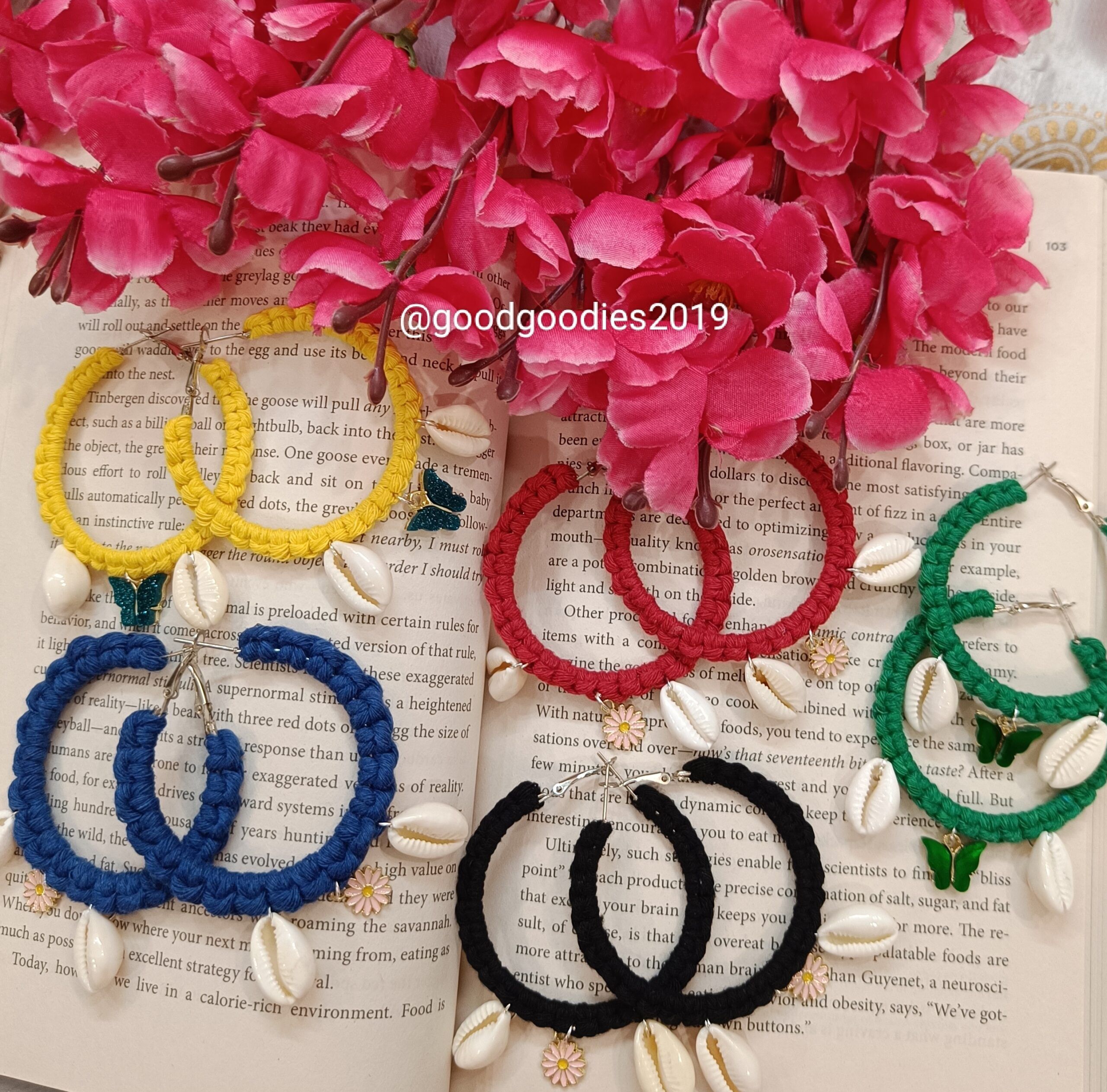 Macrame Jewellery|Round Hoops|Boho Fashion|Trendy|Festive Accessories|Handcrafted