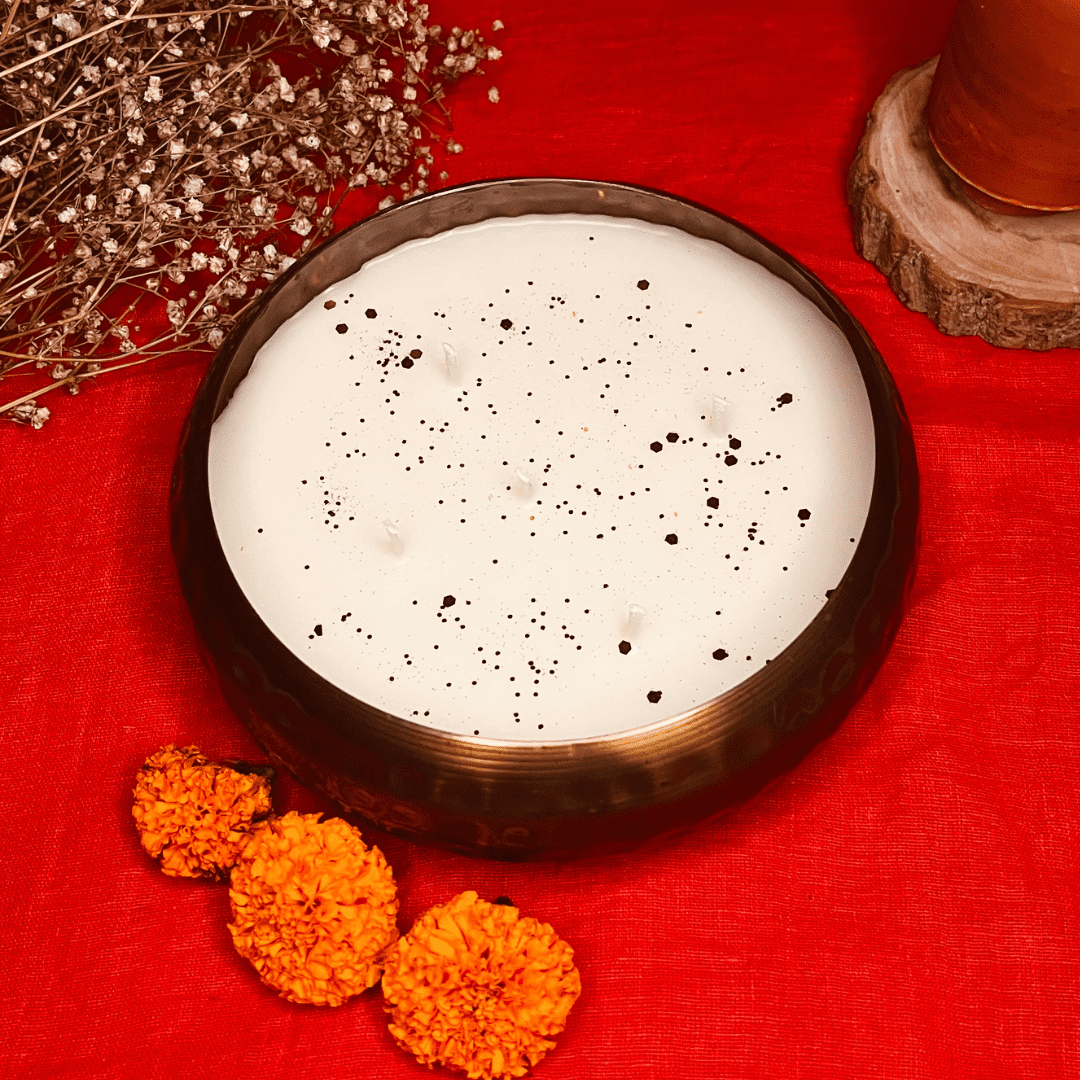 Brass Urli Soy Candle | Decorative & Scented Candle - Image 3