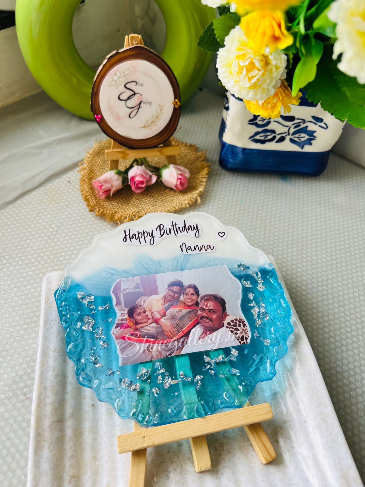 Resin Photo Frame With Easel – Table Top – Gift For Wedding – Birthday Gift – Valentine’s Day Gift