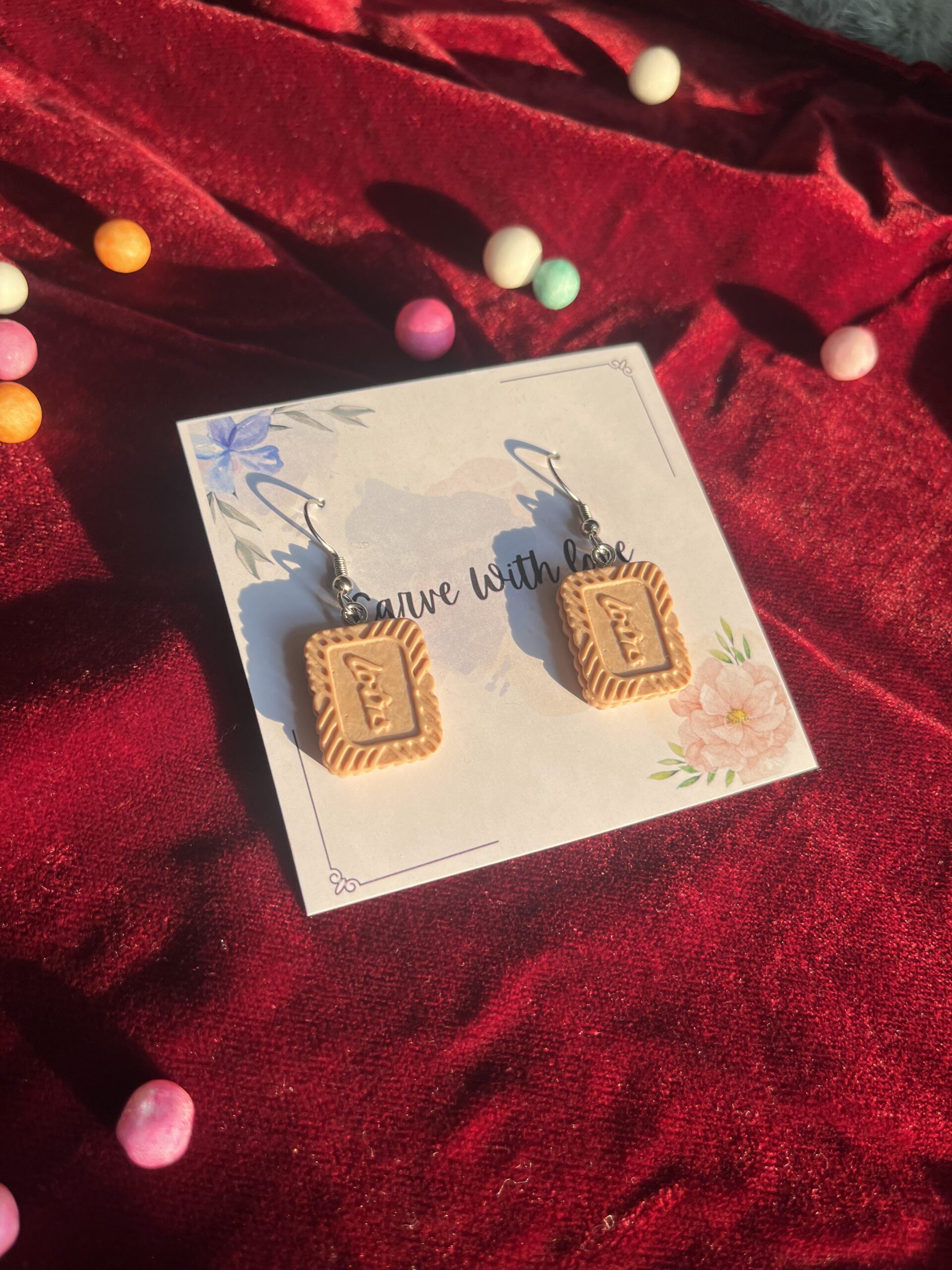 Lotus Biscuit Miniature Earrings