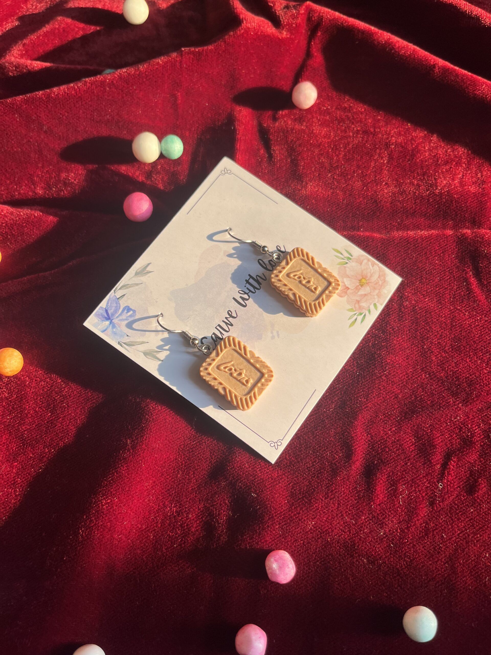 Lotus Biscuit Miniature Earrings - Image 3