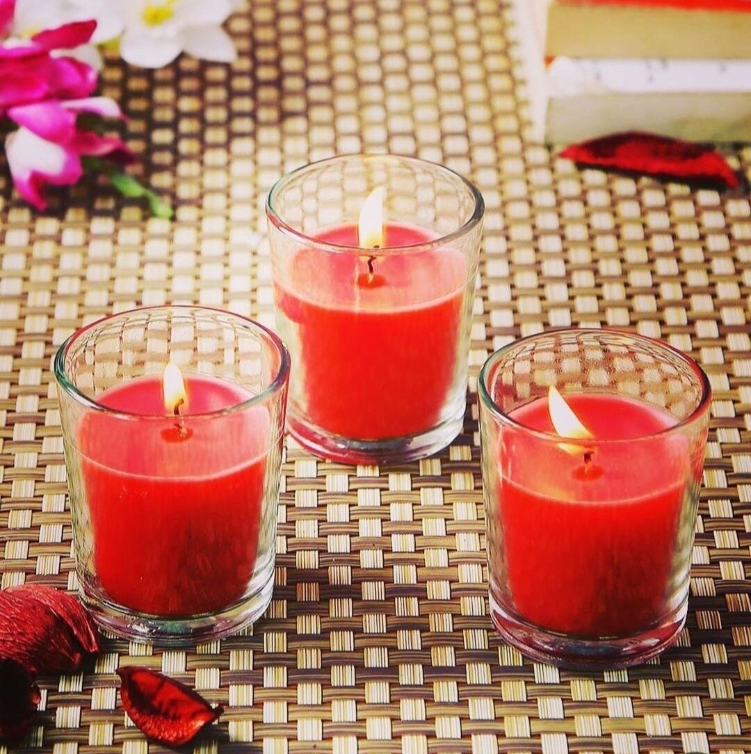 Scented Red Rose Candle