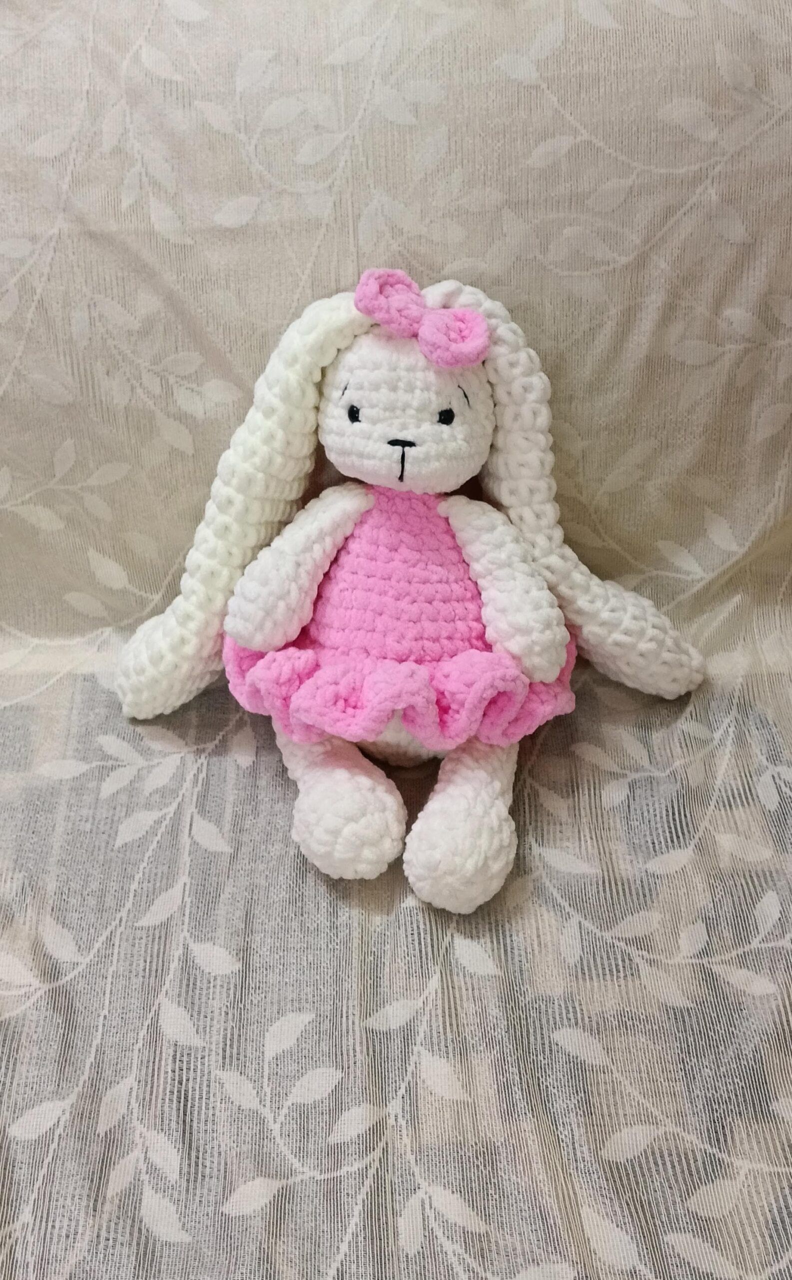 Crochet long ear bunny / Crochet handmade plushie rabbit with long ears - Image 2