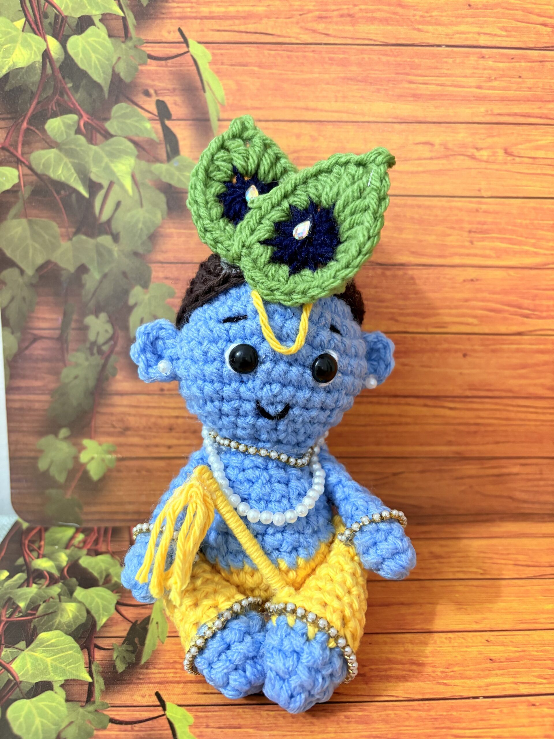 Crochet cute Krishna doll | Baby Krishna Doll | Krishna Plush Toy - Image 2